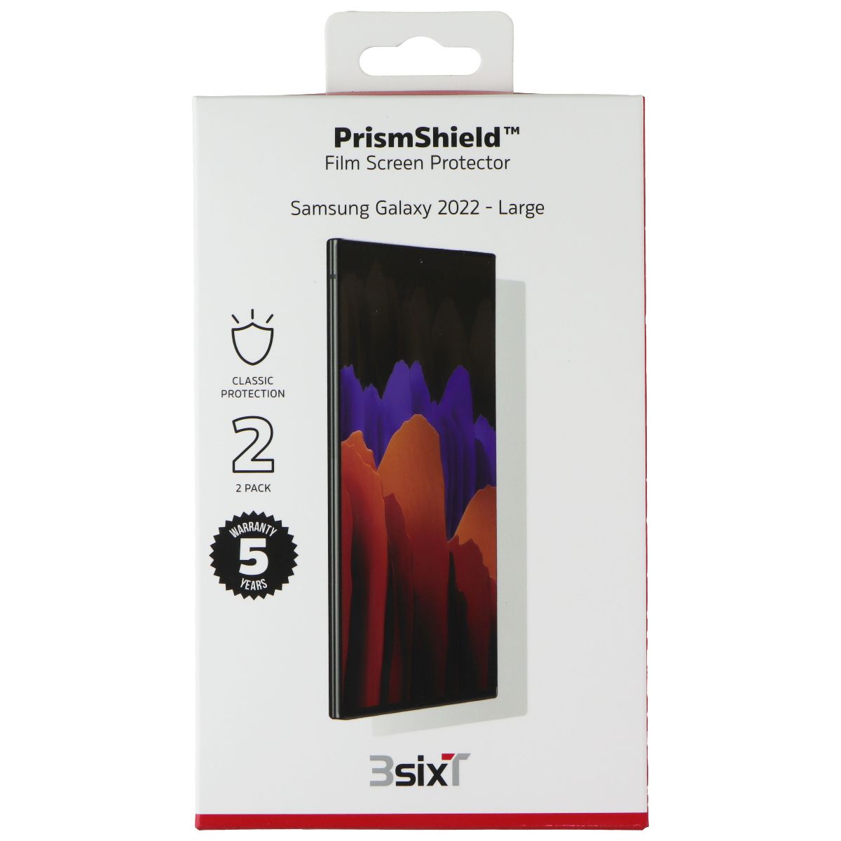 3SIXT PrismShield Film Screen Protector for Samsung Galaxy S22 Ultra - 2 Pack Cell Phone - Screen Protectors 3SIXT - Simple Cell Bulk Wholesale Pricing - USA Seller