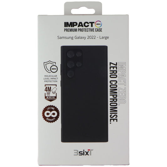3SIXT Impact Zero Flexible Case for Samsung Galaxy S22 Ultra - Black Cell Phone - Cases, Covers & Skins 3SIXT - Simple Cell Bulk Wholesale Pricing - USA Seller