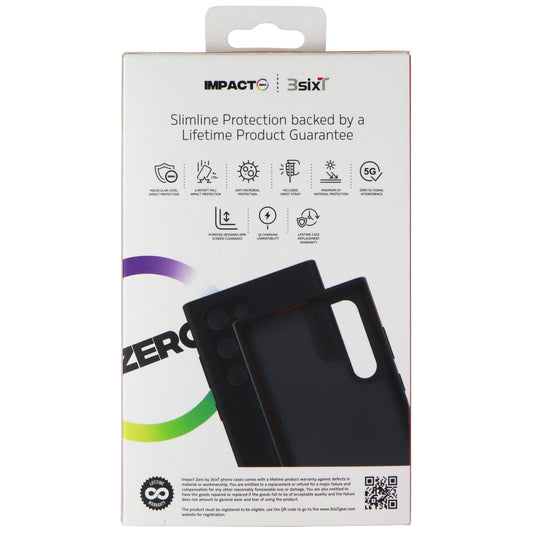 3SIXT Impact Zero Flexible Case for Samsung Galaxy S22 Ultra - Black Cell Phone - Cases, Covers & Skins 3SIXT - Simple Cell Bulk Wholesale Pricing - USA Seller
