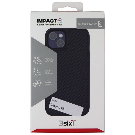 3SIXT Impact Zero Series Case for Apple iPhone 13 - Kevlar Black