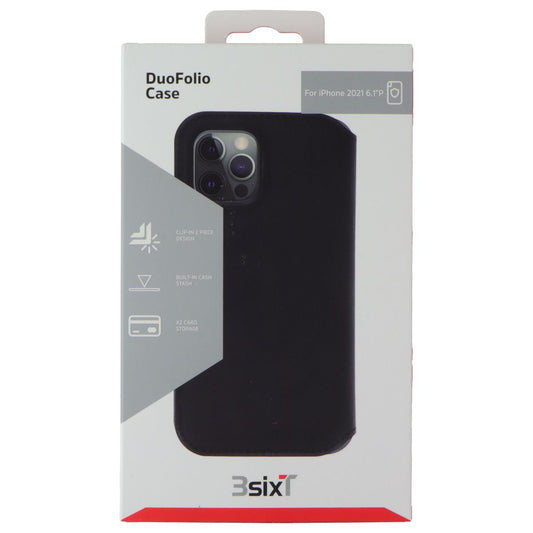 3SIXT DuoFolio Series Fold Wallet Case for Apple iPhone 13 Pro - Black Cell Phone - Cases, Covers & Skins 3SIXT - Simple Cell Bulk Wholesale Pricing - USA Seller