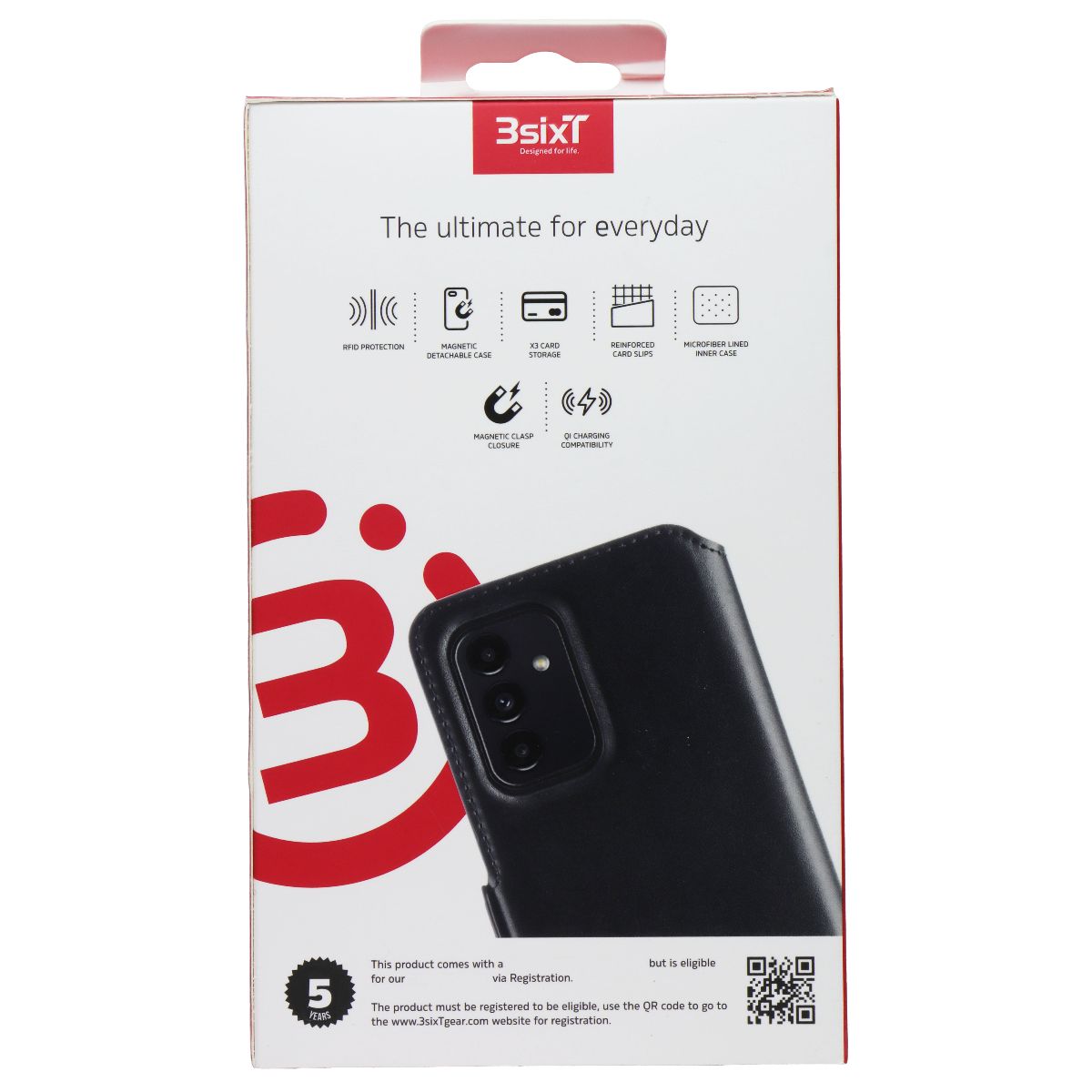 3sixT NeoWallet Protective Wallet Case for Samsung Galaxy A13 4G - Black Cell Phone - Cases, Covers & Skins 3SIXT - Simple Cell Bulk Wholesale Pricing - USA Seller