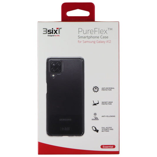 3SIXT PureFlex Case for Samsung Galaxy A12 Smartphones - Clear Cell Phone - Cases, Covers & Skins 3SIXT - Simple Cell Bulk Wholesale Pricing - USA Seller