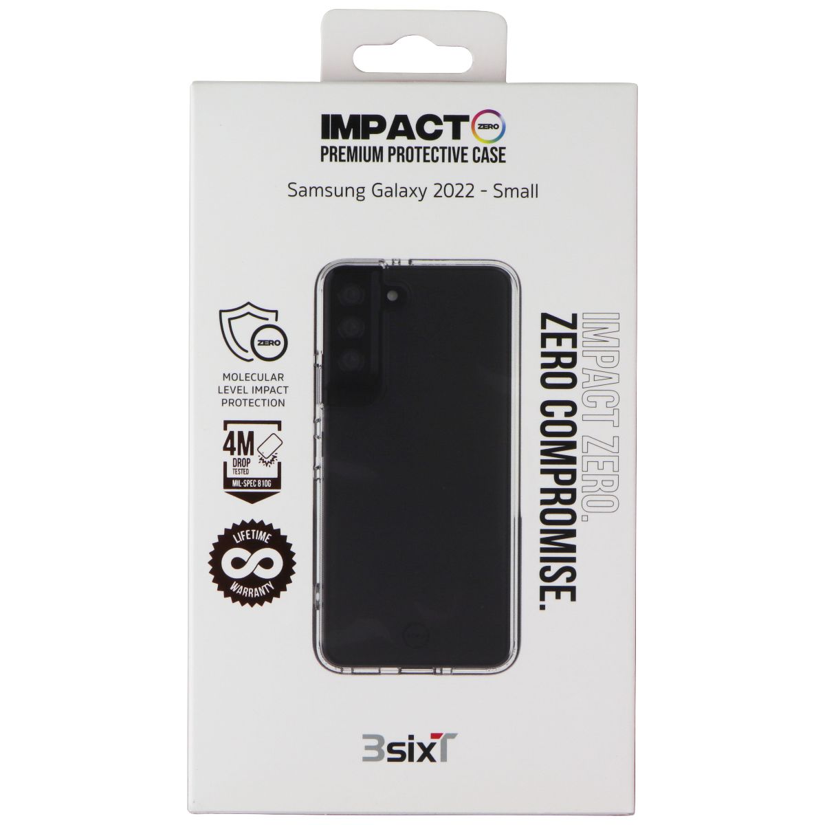 3SIXT Impact Zero Series Case for Samsung Galaxy S22 (2022 / Small) - Clear Cell Phone - Cases, Covers & Skins 3SIXT - Simple Cell Bulk Wholesale Pricing - USA Seller