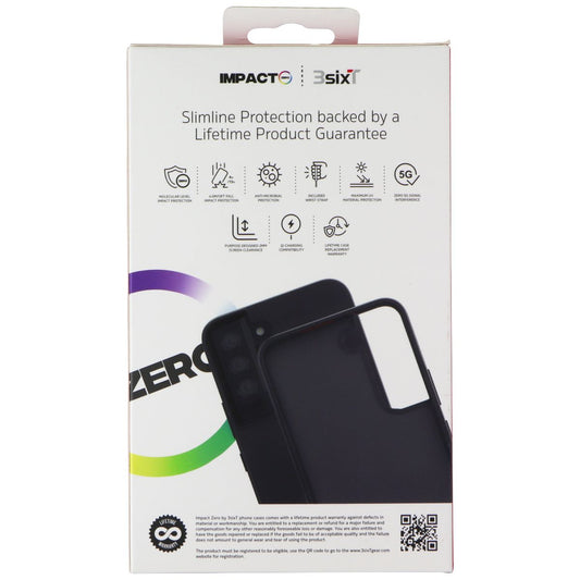 3SIXT Impact Zero Protective Case for Samsung Galaxy S22 - Black Cell Phone - Cases, Covers & Skins 3SIXT - Simple Cell Bulk Wholesale Pricing - USA Seller
