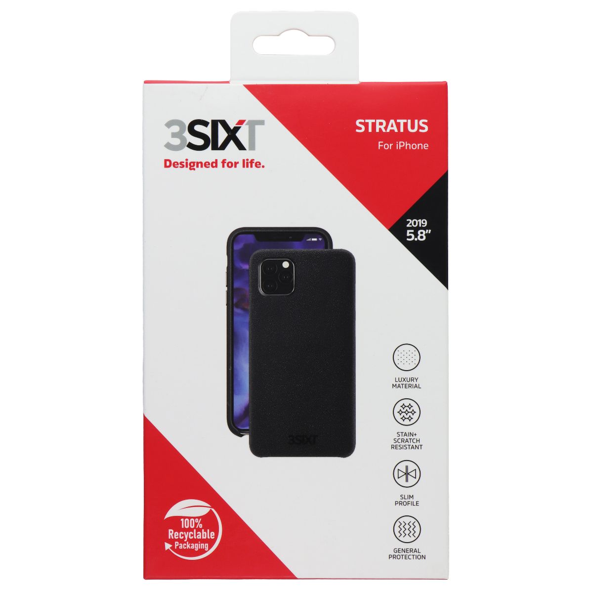 3SIXT Stratus Series Case for Apple iPhone 11 Pro - Black Cell Phone - Cases, Covers & Skins 3SIXT - Simple Cell Bulk Wholesale Pricing - USA Seller