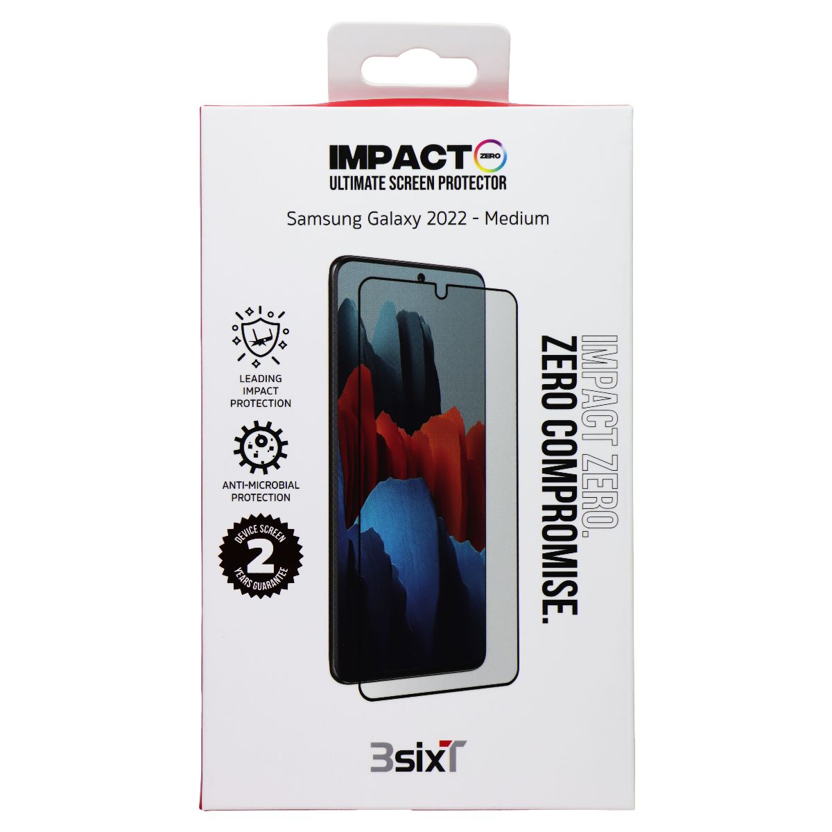 3SIXT ImpactZero Ultimate Screen Protector for Samsung Galaxy S22+ (Plus) Cell Phone - Screen Protectors 3SIXT - Simple Cell Bulk Wholesale Pricing - USA Seller