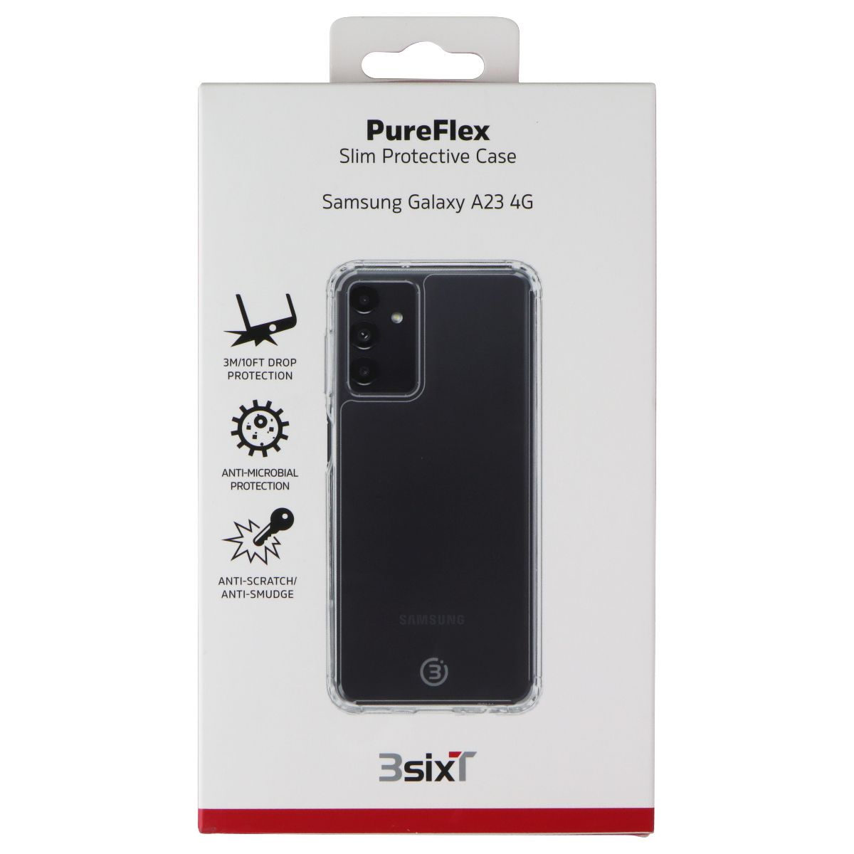 3SIXT PureFlex Case for Samsung Galaxy A23 4G - Clear Cell Phone - Cases, Covers & Skins 3SIXT - Simple Cell Bulk Wholesale Pricing - USA Seller