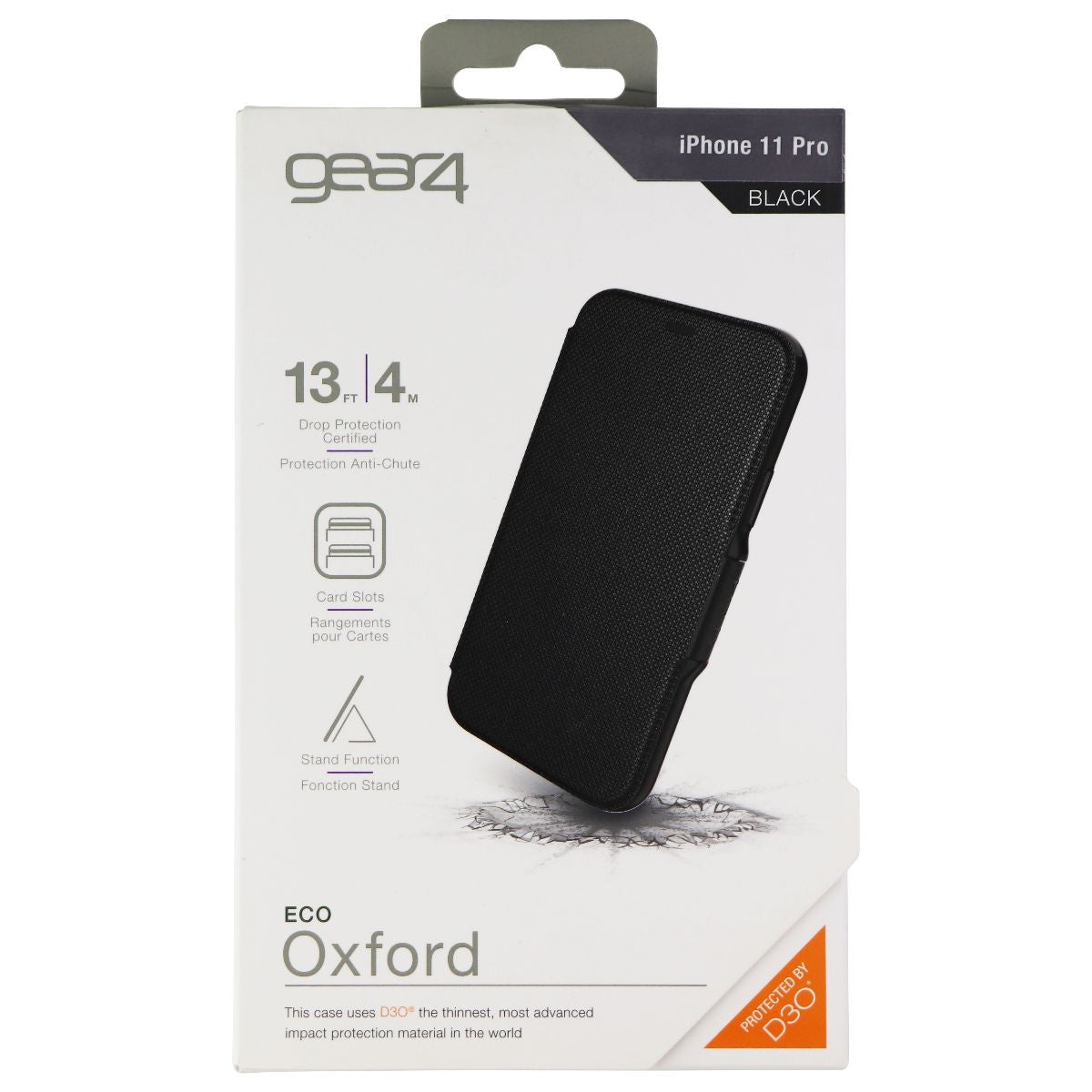 ZAGG Eco Oxford Series Folio Case for Apple iPhone 11 Pro - Black Cell Phone - Cases, Covers & Skins Zagg    - Simple Cell Bulk Wholesale Pricing - USA Seller