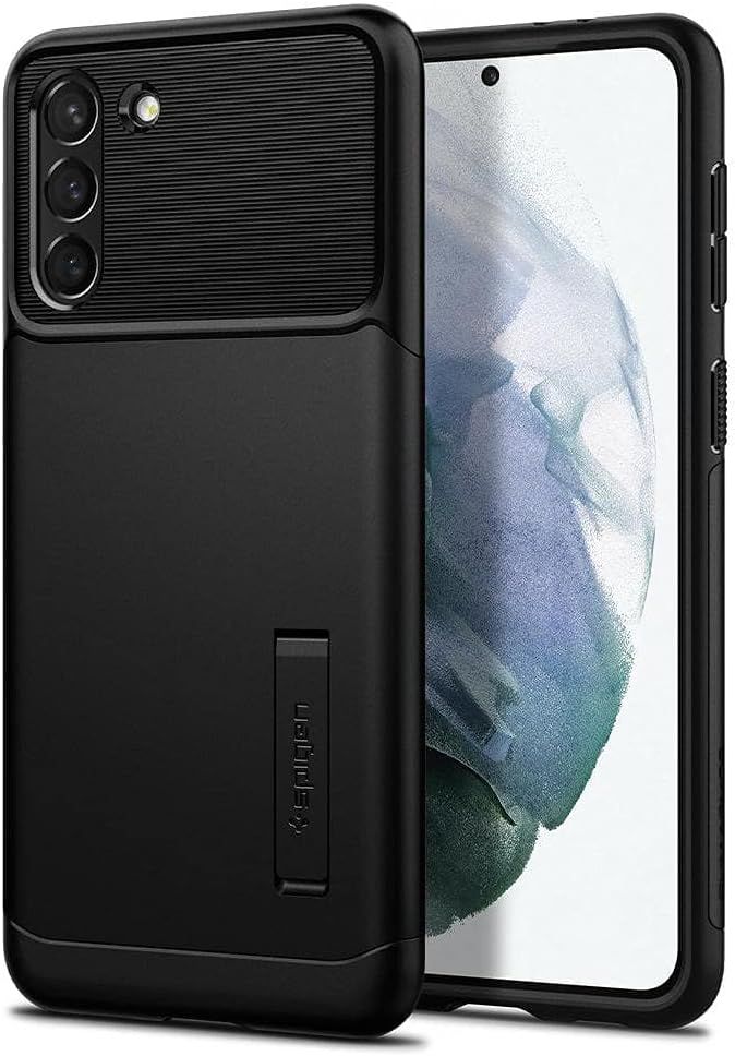 Spigen Slim Armor Case for Samsung Galaxy S21+ (Plus) - Black Cell Phone - Cases, Covers & Skins Spigen - Simple Cell Bulk Wholesale Pricing - USA Seller