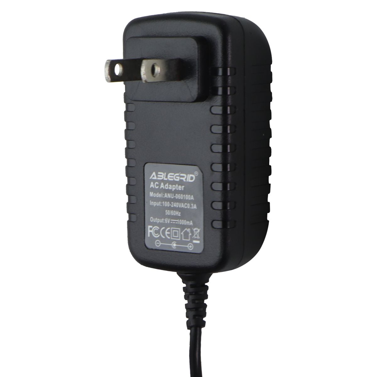 AbleGrid 6V/1A AC Adapter (ANU-060100A) - Black Multipurpose Batteries & Power - Travel Adapters & Converters Ablegrid - Simple Cell Bulk Wholesale Pricing - USA Seller