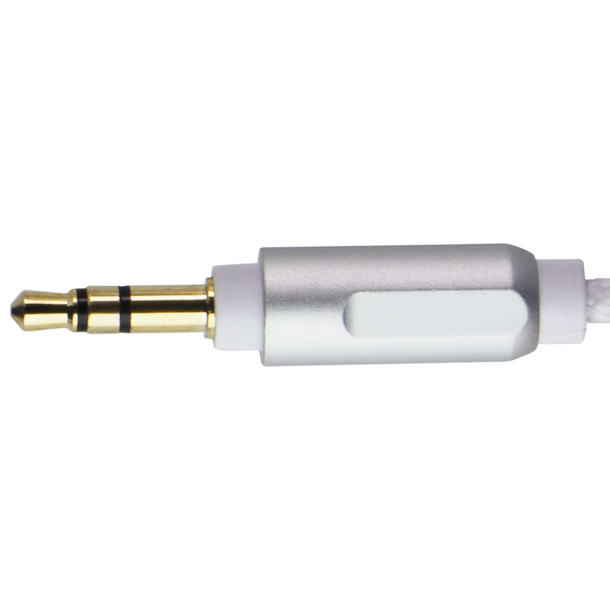 Acoustix (6-Ft) 3.5mm to 8-Pin Lightning Braided Auxiliary Cable - White Cell Phone - Cables & Adapters Acoustix - Simple Cell Bulk Wholesale Pricing - USA Seller