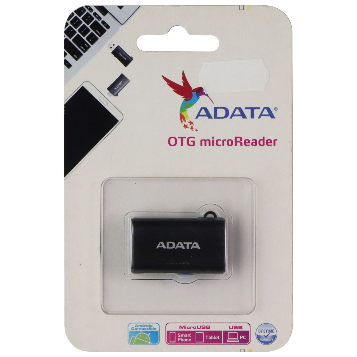 ADATA OTG MicroReader - USB Reader for Micro SD USB 2.0 - Black (AOTGMRBK) Computer Accessories - Memory Card Readers & Adapters ADATA - Simple Cell Bulk Wholesale Pricing - USA Seller