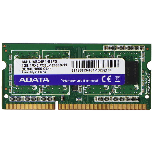 ADATA (4GB) DDR3L PC3L-12800S 1600MHz CL11 Laptop Memory RAM (AM1L16BC4R1-B1PS) Computer Parts - Memory (RAM) ADATA    - Simple Cell Bulk Wholesale Pricing - USA Seller