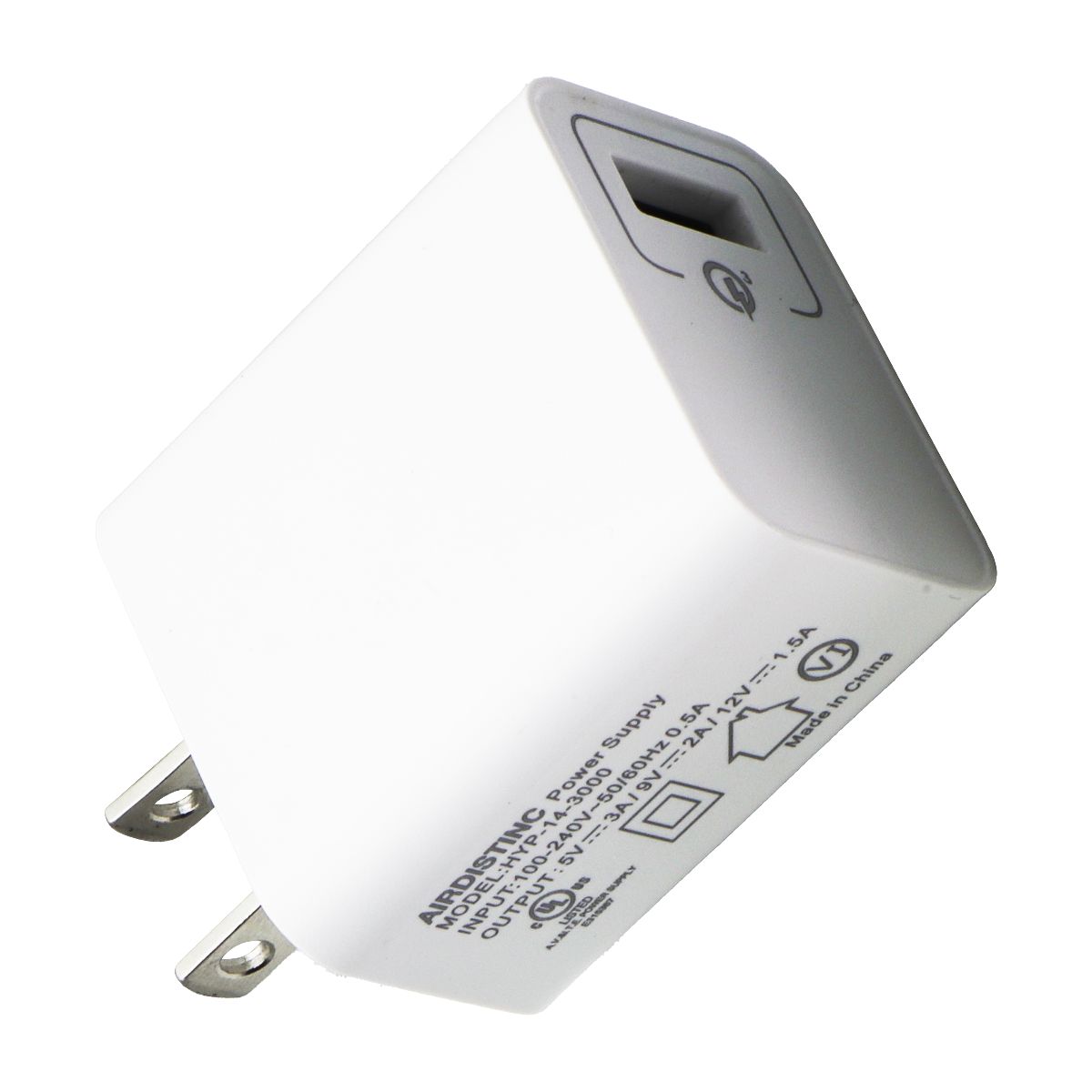 Airdistinc Hyp-14-3000 USB-A Wall Charger White Parts & Accessories - Chargers & Cradles AIRDISTINC - Simple Cell Bulk Wholesale Pricing - USA Seller