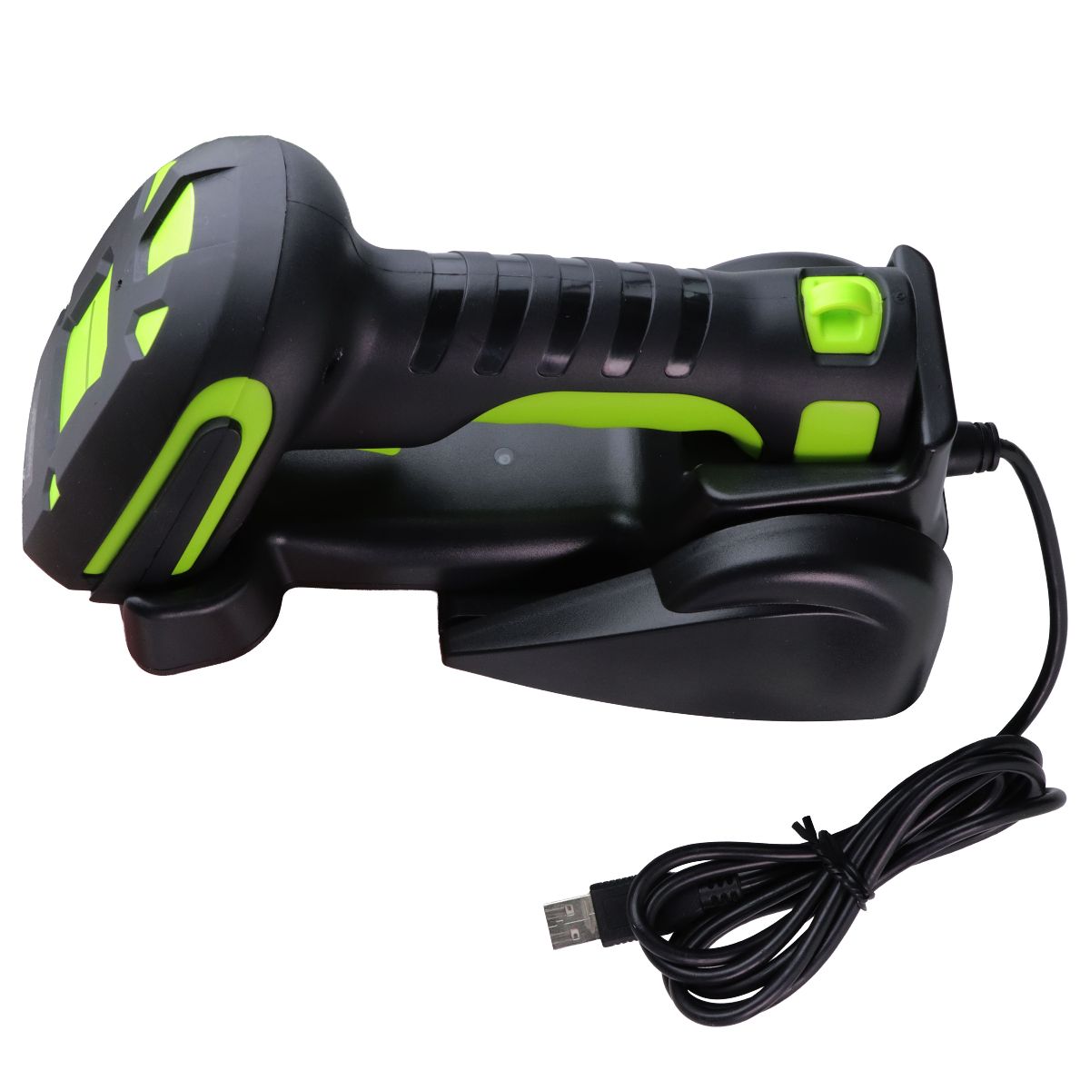 Alacrity Wireless 2D Barcode Scanner with Stand (MJ-2020R) - Green/Black
