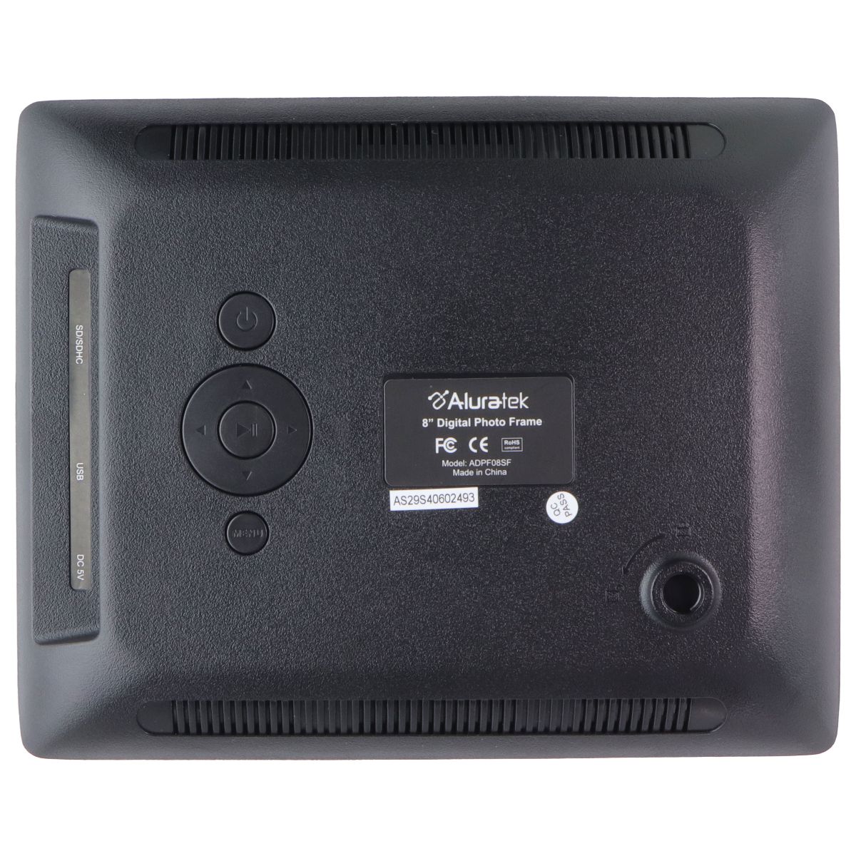 Aluratek 8-inch LCD Digital Photo Frame - Black (ADPF08SF) Digital Camera - Digital Photo Frames Aluratek - Simple Cell Bulk Wholesale Pricing - USA Seller