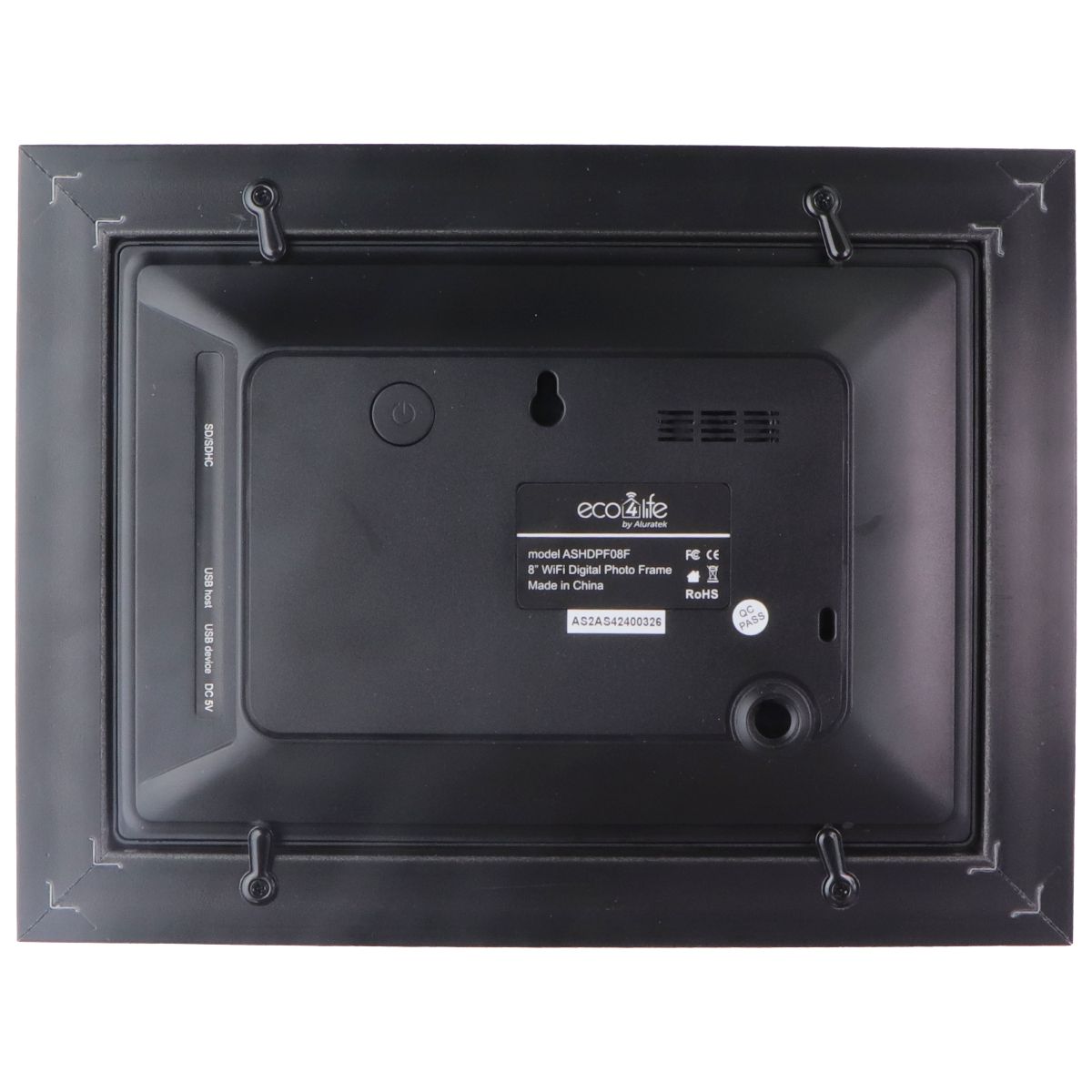 Aluratek Eco4Life 8-inch WiFi Digital Photo Frame - Distressed Wood