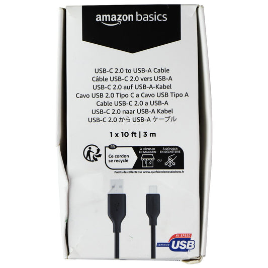 AmazonBasics (3M) USB-C 2.0 to USB-A Cable - Black Cell Phone - Cables & Adapters AmazonBasics    - Simple Cell Bulk Wholesale Pricing - USA Seller