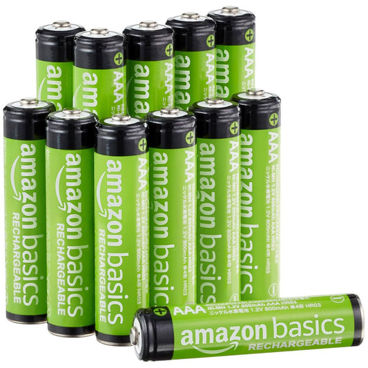 Amazon Basics AAA Rechargeable Batteries 12 Pack Parts & Accessories - Batteries Amazon Basics    - Simple Cell Bulk Wholesale Pricing - USA Seller