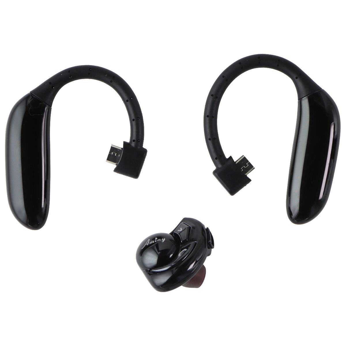 AMINY UFO Bluetooth Wireless Earphone for Android - Black (Single Ear) Cell Phone - Headsets AMINY - Simple Cell Bulk Wholesale Pricing - USA Seller