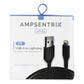 AmpSentrix 3-Ft USB-A to Lightning 8-Pin Braided Charge/Sync Cable - Black Cell Phone - Cables & Adapters AmpSentrix    - Simple Cell Bulk Wholesale Pricing - USA Seller