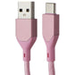 AmpSentrix Infinity (3-FT) USB-A to USB-C Charge Cable - Pink Rose Gold Cell Phone - Cables & Adapters AmpSentrix    - Simple Cell Bulk Wholesale Pricing - USA Seller