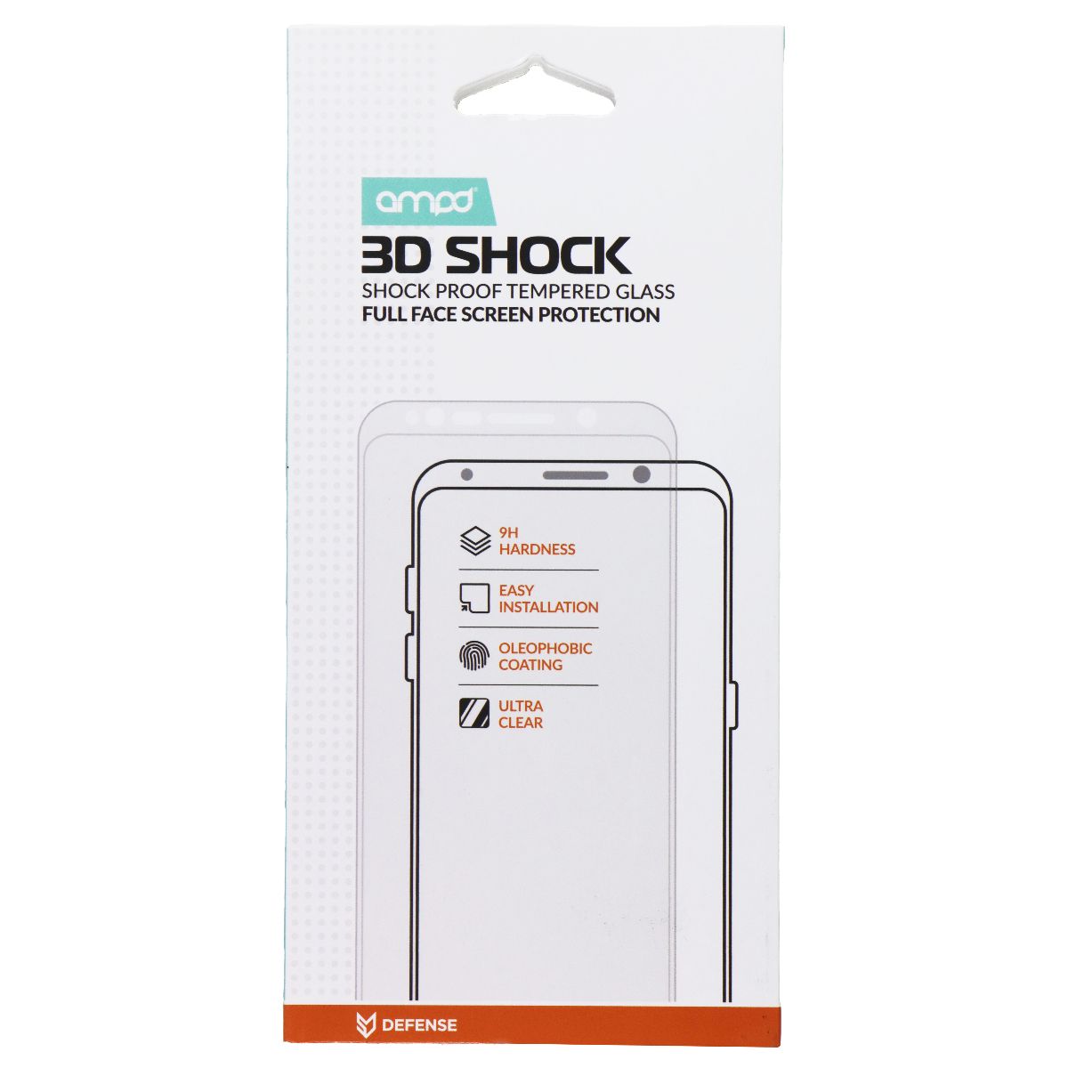 Ampd 3D Shock Proof Tempered Glass for Samsung Galaxy A03s - Clear Cell Phone - Screen Protectors Ampd - Simple Cell Bulk Wholesale Pricing - USA Seller