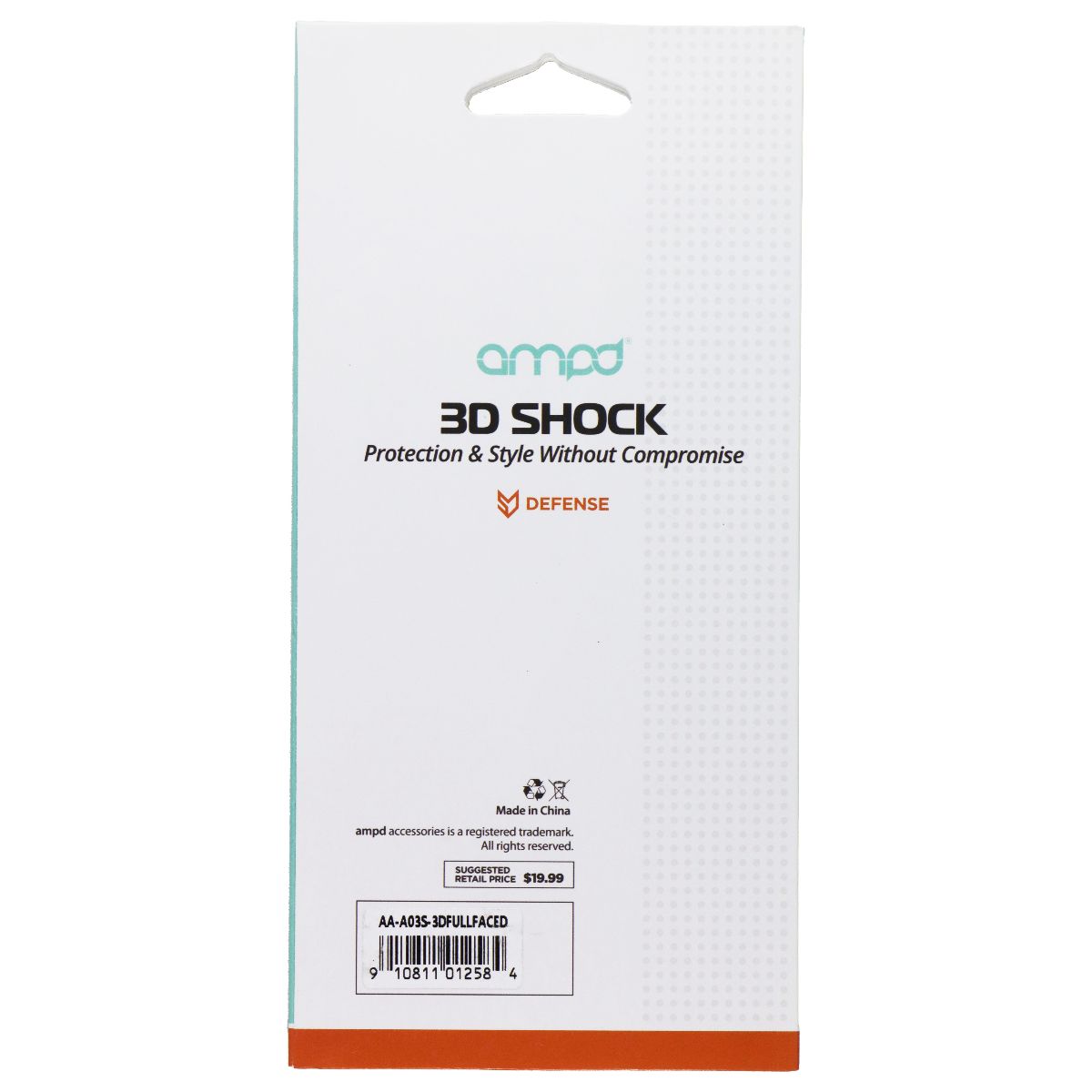 Ampd 3D Shock Proof Tempered Glass for Samsung Galaxy A03s - Clear Cell Phone - Screen Protectors Ampd - Simple Cell Bulk Wholesale Pricing - USA Seller