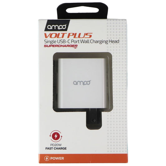 AMPD Volt Plus Single USB-C Wall Charging Head SuperCharger - White