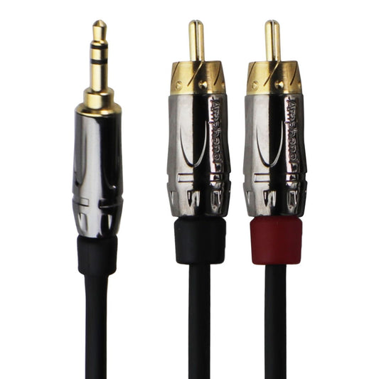 Amphenol Elite (9-Ft) Interconnect Y-Cable 3.5mm - Black Cell Phone - Cables & Adapters Amphenol - Simple Cell Bulk Wholesale Pricing - USA Seller