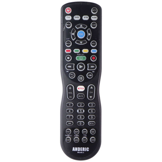 Anderic (RRU401.6) Universal Multi-Device Remote Control - Black