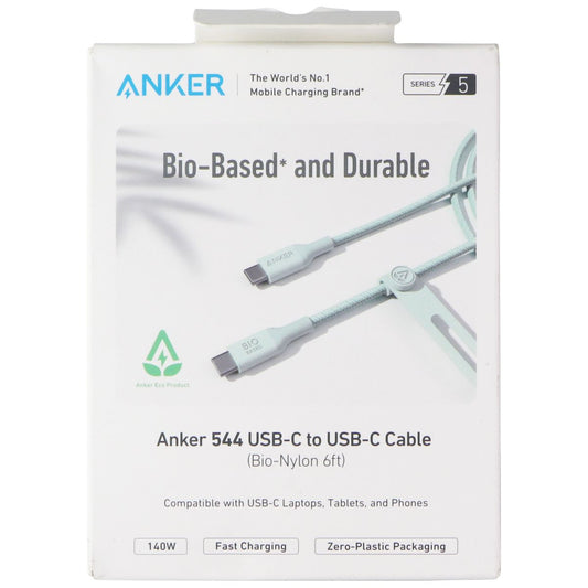 Anker 544 USB-C to USB-C Bio-Nylon Green 6ft Cable