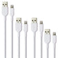 Anker PowerLine II Series USB-A to 8-Pin Lightning Cables - White (4 Pack) Cell Phone - Cables & Adapters Anker - Simple Cell Bulk Wholesale Pricing - USA Seller