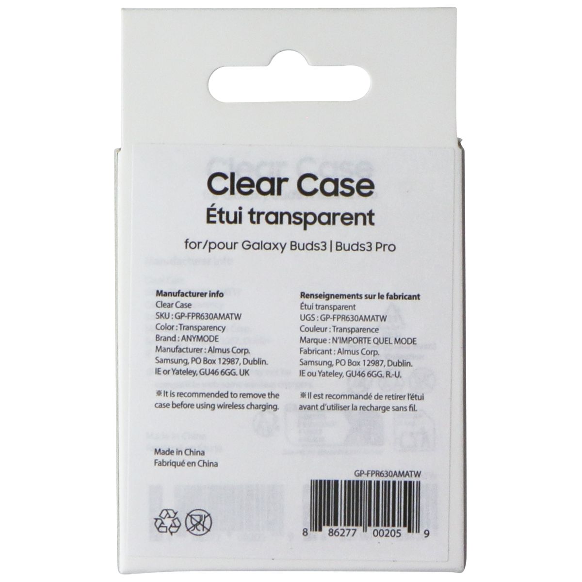 Anymode Clear Case for Samsung Galaxy Buds3 / Buds3 Pro - Clear iPod, Audio Player Accessories - Cases, Covers & Skins AnyMode - Simple Cell Bulk Wholesale Pricing - USA Seller