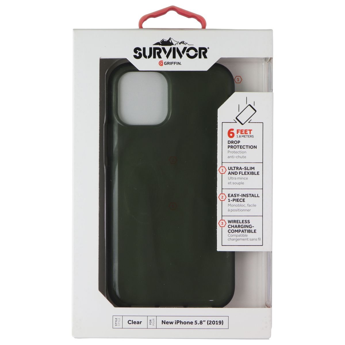 Griffin Survivor Clear Series Case for Apple iPhone 11 Pro - Green Cell Phone - Cases, Covers & Skins Griffin - Simple Cell Bulk Wholesale Pricing - USA Seller