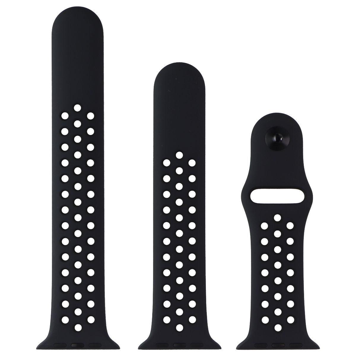 Apple 45mm Nike Sport Band for Apple Watch 46/45/44/42mm - Black Full Set Smart Watch Accessories - Watch Bands Apple - Simple Cell Bulk Wholesale Pricing - USA Seller