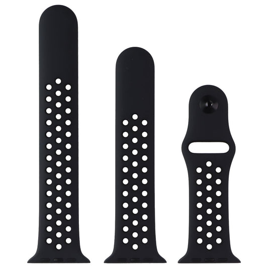 Apple 45mm Nike Sport Band for Apple Watch 46/45/44/42mm - Black Full Set Smart Watch Accessories - Watch Bands Apple - Simple Cell Bulk Wholesale Pricing - USA Seller