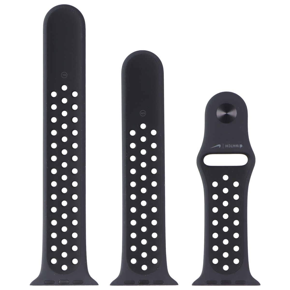 Apple 45mm Nike Sport Band for Apple Watch 46/45/44/42mm - Black Full Set Smart Watch Accessories - Watch Bands Apple - Simple Cell Bulk Wholesale Pricing - USA Seller