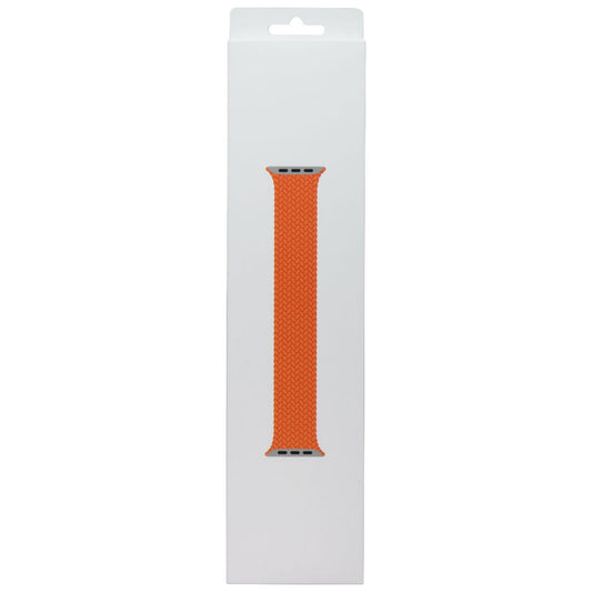 Apple (41mm) Braided Solo Loop Band - Bright Orange / Size 4 (MQXR3ZM/A) Smart Watch Accessories - Watch Bands Apple - Simple Cell Bulk Wholesale Pricing - USA Seller