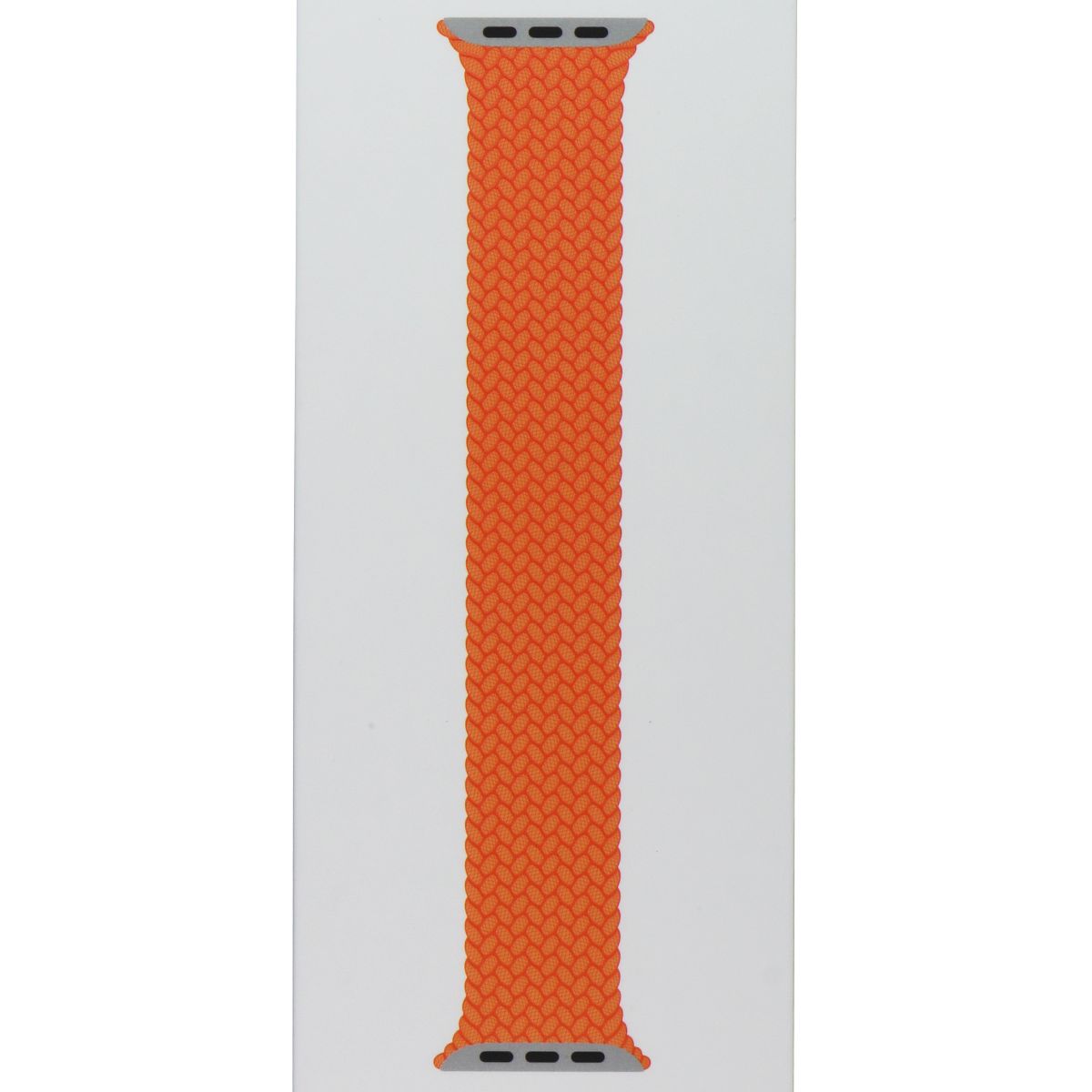 Apple (41mm) Braided Solo Loop Band - Bright Orange / Size 4 (MQXR3ZM/A) Smart Watch Accessories - Watch Bands Apple - Simple Cell Bulk Wholesale Pricing - USA Seller