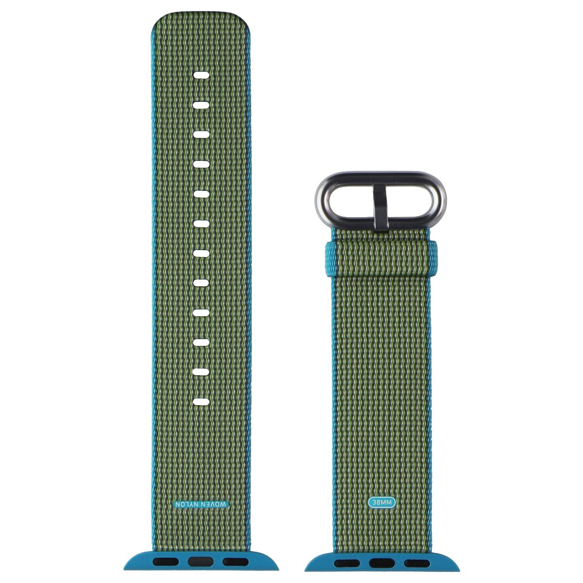 Apple (38mm) Nylon Band with 316L Stainless Steel Buckle - Scuba Blue Smart Watch Accessories - Watch Bands Apple - Simple Cell Bulk Wholesale Pricing - USA Seller