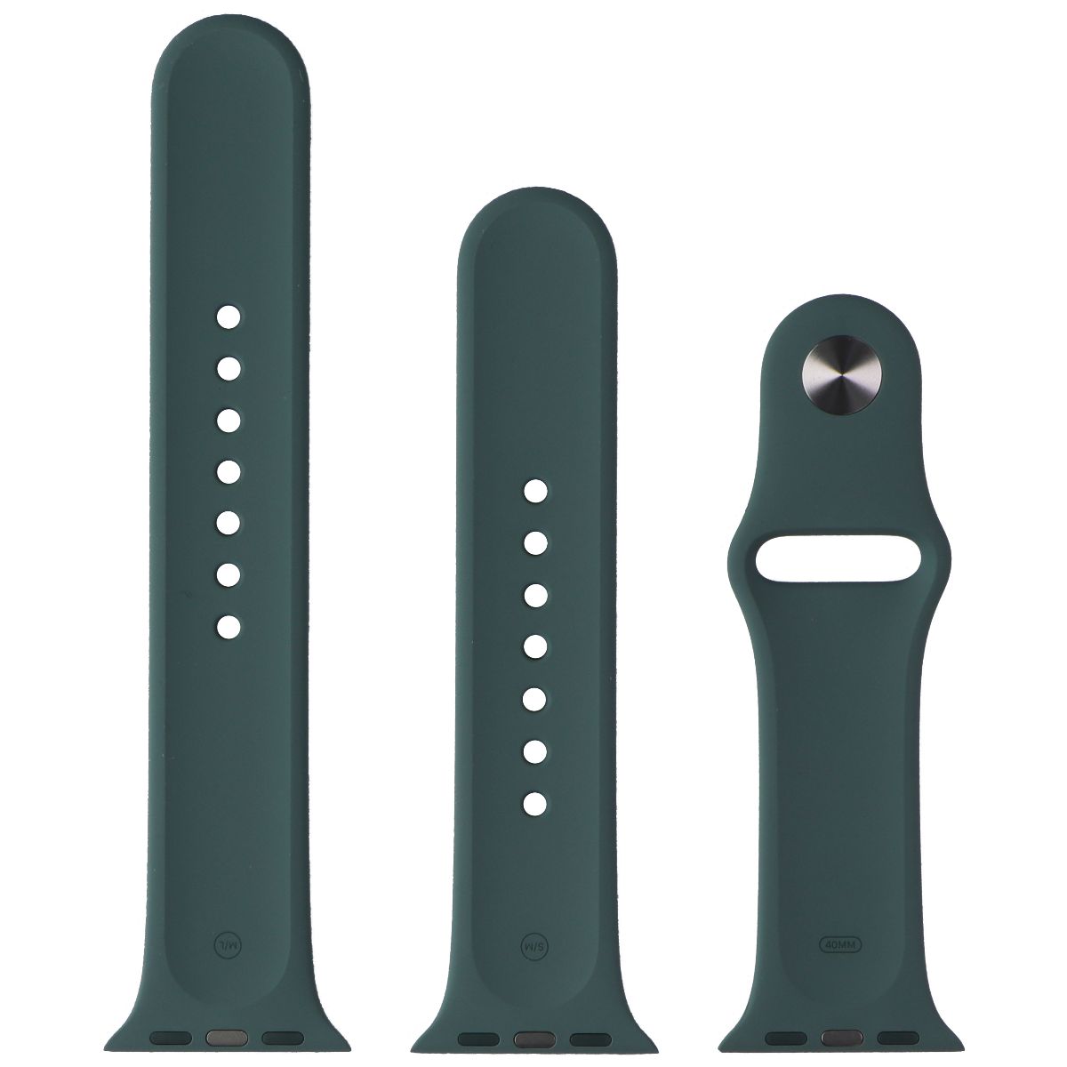 Apple (40mm) Sport Band for Apple Watch 38/40/41mm - Pine Green - Full Set Smart Watch Accessories - Watch Bands Apple - Simple Cell Bulk Wholesale Pricing - USA Seller