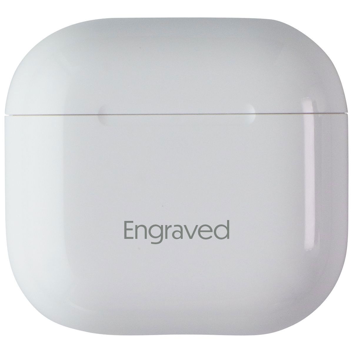 Apple AirPods (4th Gen) USB-C Charging Case - CASE ONLY - White (A3058) ENGRAVED Portable Audio - Headphones Apple - Simple Cell Bulk Wholesale Pricing - USA Seller