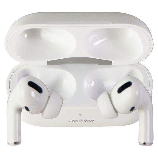 Apple AirPods Pro with MagSafe Charging Case - White // MISMATCH + ENGRAVED* Portable Audio - Headphones Apple - Simple Cell Bulk Wholesale Pricing - USA Seller