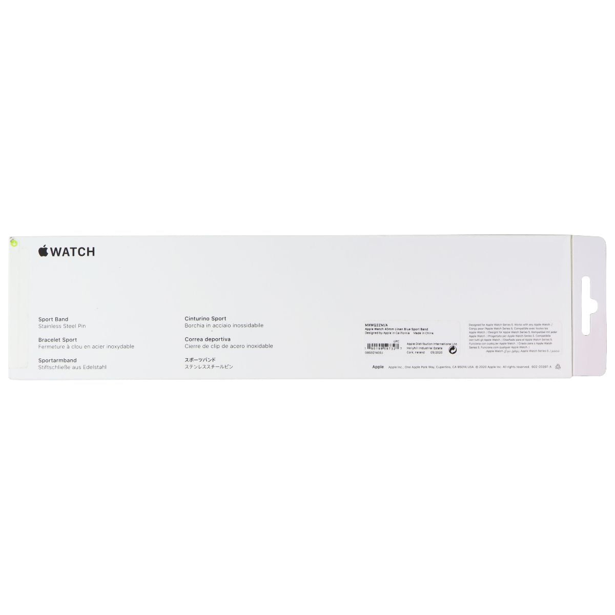 Apple (40mm) Watch Sport Band for Apple Watch 38/40/41mm - Linen Blue - Full Set Smart Watch Accessories - Watch Bands Apple - Simple Cell Bulk Wholesale Pricing - USA Seller