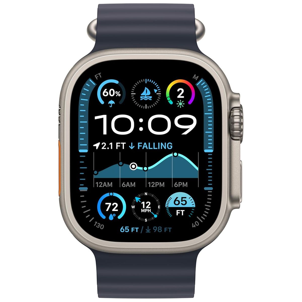 Apple Watch Ultra 2 (GPS + LTE) A2986 49mm Natural Titanium/Navy Ocean Band