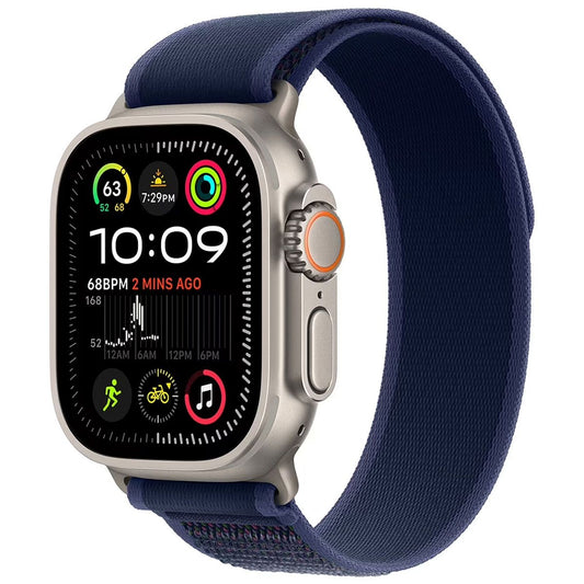 Apple Watch Ultra 2 49mm (GPS + LTE) A2986 - Natural Titanium/Blue TL S/M Smart Watches Apple - Simple Cell Bulk Wholesale Pricing - USA Seller