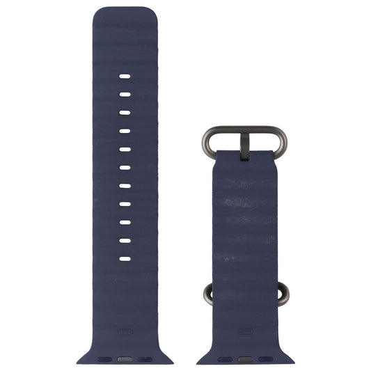 Apple Ocean Band for Apple Watch Ultra Series (49mm) - Anchor Blue/Natural Ti Smart Watch Accessories - Watch Bands Apple - Simple Cell Bulk Wholesale Pricing - USA Seller