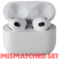 Apple AirPods (3rd Gen) Wireless Earbuds with Lightning 8-Pin Case/Mismatched Portable Audio - Headphones Apple - Simple Cell Bulk Wholesale Pricing - USA Seller